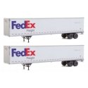 53′ Stoughton Trailer 2-Pack - Assembled -- FedEx Freight, HO, Walthers SceneMaster 2452