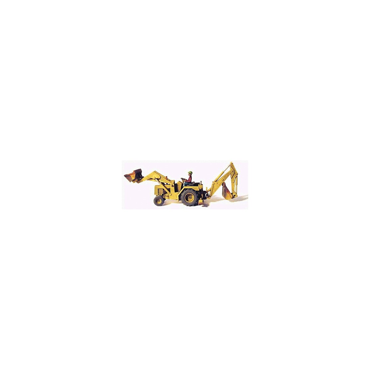 Construction Equipment (Unpainted Metal Kit) -- 310 A Backhoe w/Operator Figure, HO, GHQ 61010