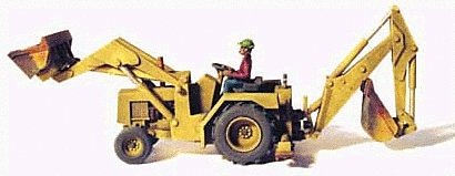 Construction Equipment (Unpainted Metal Kit) -- 310 A Backhoe w/Operator Figure, HO, GHQ 61010