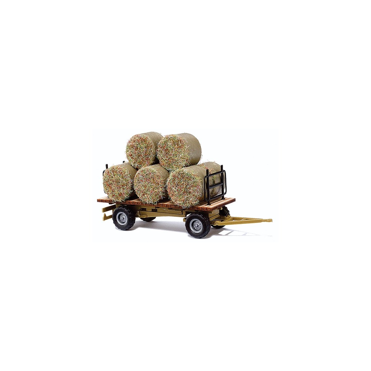 Hay Trailer - Assembled -- With Round Baled Load, HO, Busch Gmbh & Co Kg 44930