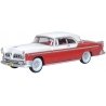 1955 Chrysler New Yorker Deluxe St. Regis - Assembled -- Tango Red, Platinum, HO, Oxford Diecast 87CNY55001