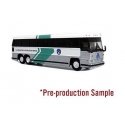 MCI MC-12 Bus - Assembled -- U.S. Immigration & Naturalization Service (white, silver, green), HO, Iconic Replicas 870343