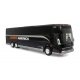 VanHool TX-45 Motorcoach Bus - Assembled -- Luxbus America (black, graphite, orange), HO, Iconic Replicas 870464