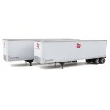 40′ Trailmobile Trailer 2-Pack - Assembled -- Milwaukee Road (white, red Logo), HO, Walthers SceneMaster 2513