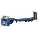 Scania Highline 3-Axle Tractor, Nooteboom Low-Loader Trailer - Assembled -- Stobar Rail (blue, , N, Oxford Diecast NSHL01ST
