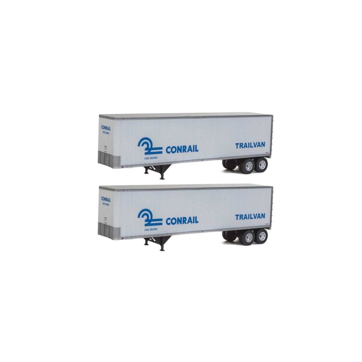 40′ Trailmobile Trailer 2-Pack- Assembled -- Conrail, HO, Walthers SceneMaster 2504