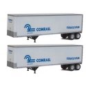 40′ Trailmobile Trailer 2-Pack- Assembled -- Conrail, HO, Walthers SceneMaster 2504