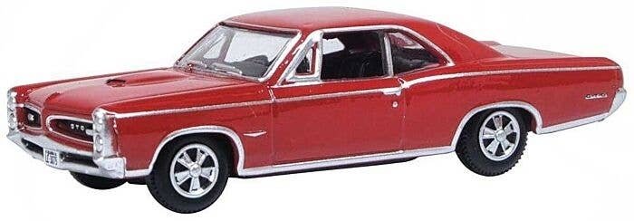 1966 Pontiac GTO - Assembled -- Montero Red, HO, Oxford Diecast 87PG66002