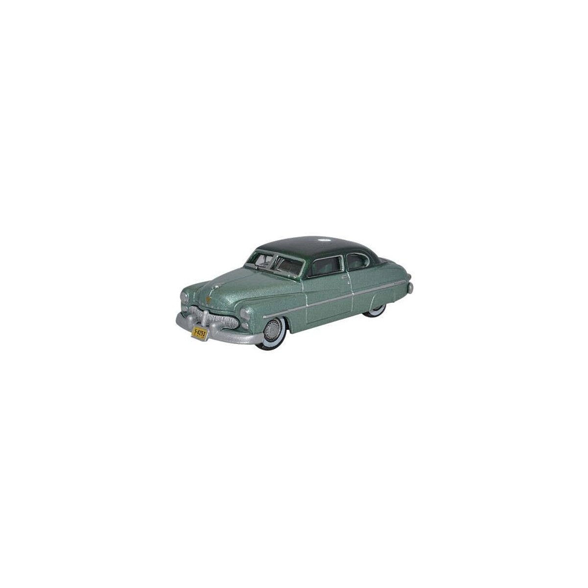 1949 Mercury Eight Coupe - Assembled -- Adelia Green, Mogul Green, HO, Oxford Diecast 87ME49001