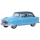 1950 Nash Rambler Custom Landau Convertible - Assembled -- Top Down (Strato Blue), HO, Oxford Diecast 87NR50001