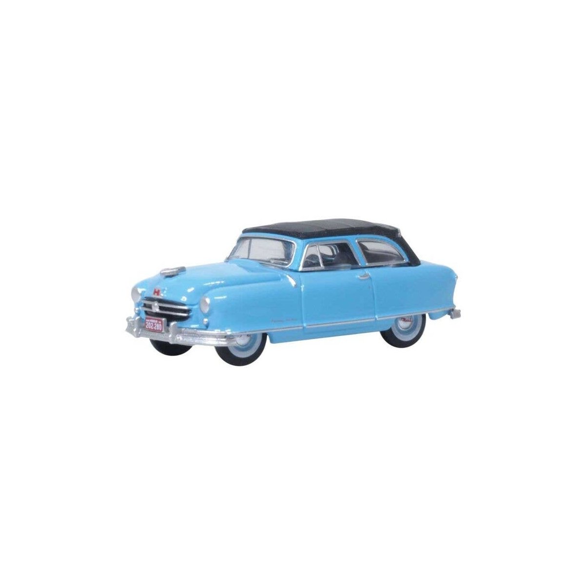 1950 Nash Rambler Custom Landau Convertible - Assembled -- Top Down (Strato Blue), HO, Oxford Diecast 87NR50001