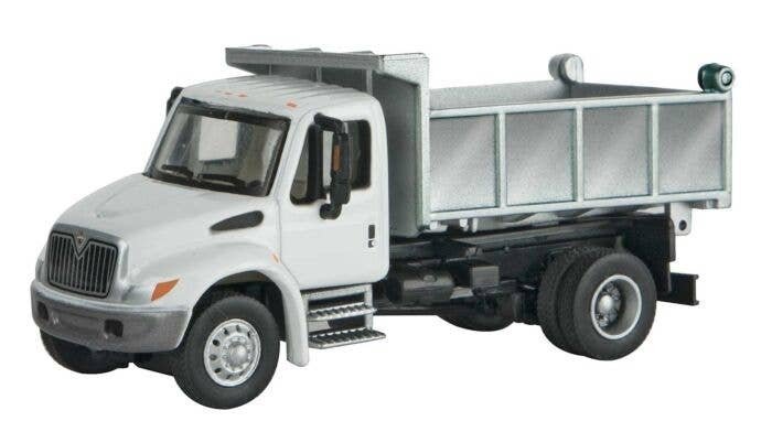 International(R) 4300 Single-Axle Dump Truck - Assembled -- White with Utility Company deca, HO, Walthers SceneMaster 11637