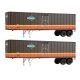 Flexi-Van 40` Trailer 2-Pack - Assembled -- Illinois Central (Diamond Logo, `U.S. Mail` Side, HO, Walthers SceneMaster 2601