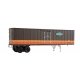Flexi-Van 40` Trailer 2-Pack - Assembled -- Illinois Central (Diamond Logo, `U.S. Mail` Side, HO, Walthers SceneMaster 2601