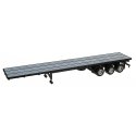 Semi Trailer (No Tractor) -- 3-Axle 48′ Flatbed, HO, Herpa Models 5318