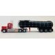 Kenworth W-900 Tractor w/Asphalt Trailer - Assembled -- Red, Black, HO, Herpa Models 6611