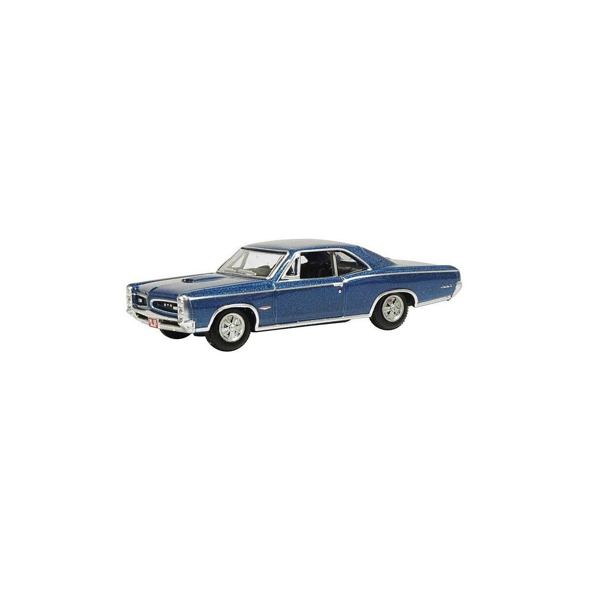 1966 Pontiac GTO - Assembled -- Fontaine Blue, HO, Oxford Diecast 87PG66001
