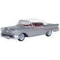 1957 Oldsmobile 88 Convertible - Assembled -- Top Up (Juneau Gray, red, white), HO, Oxford Diecast 87OC57003
