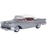 1957 Oldsmobile 88 Convertible - Assembled -- Top Up (Juneau Gray, red, white), HO, Oxford Diecast 87OC57003