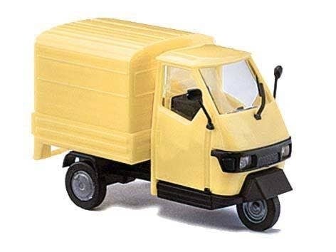 Piaggio Ape 50 Pickup Truck with Cover - Kit -- Various Colors, HO, Busch Gmbh & Co Kg 60206