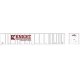 53′ Platewall Highway Trailer - Assembled -- Knight 8044 (white, red), HO, Bowser Manufacturing Co. 43293