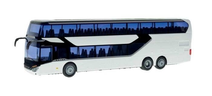 Setra S 531 DT Double-Deck Bus - Kit -- White, Black, HO, Kibri 11233