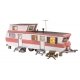 Double Decker Trailer - Built-&-Ready(R) Landmark Structures(R) -- White, Salmon - 3-1/8 x 1-15/1, N, Woodland Scenics 4951