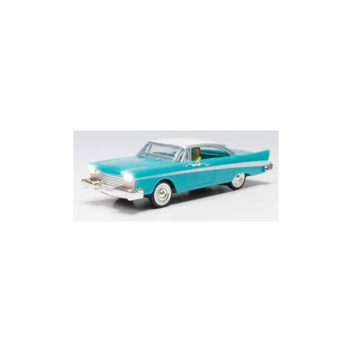 Fancy Fins - Just Plug(R) Lighted Vehicle -- Turquoise, White, O, Woodland Scenics 5980
