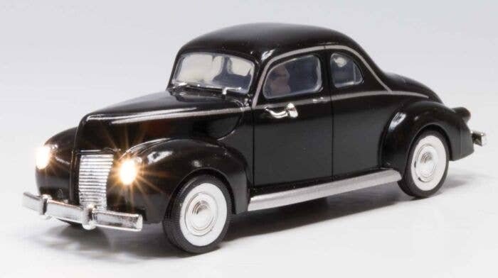 Midnight Ride - Just Plug(R) Lighted Vehicle -- Black, O, Woodland Scenics 5971