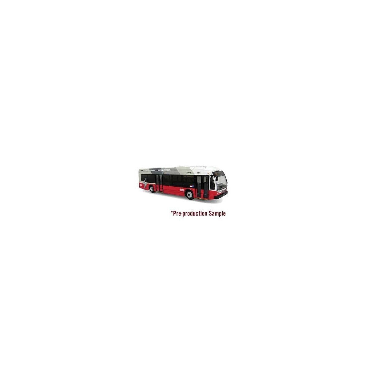 Nova Bus LFSe Electric Transit Bus - Assembled -- San Francisco MUNI (white, red), HO, Iconic Replicas 870503
