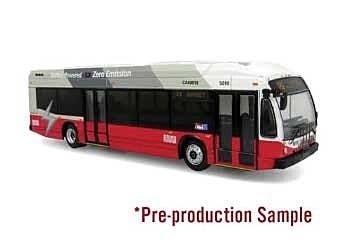 Nova Bus LFSe Electric Transit Bus - Assembled -- San Francisco MUNI (white, red), HO, Iconic Replicas 870503