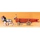 Horse-Drawn Wagon -- Log, N, Preiser Kg 79477
