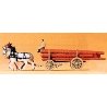 Horse-Drawn Wagon -- Log, N, Preiser Kg 79477