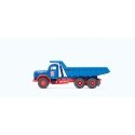 Magirus F 230 D 22 AK Dump Truck - Kit (Plastic) -- Schwitt-Bau Neustadt (blue, red, German Lettering, HO, Preiser Kg 31313