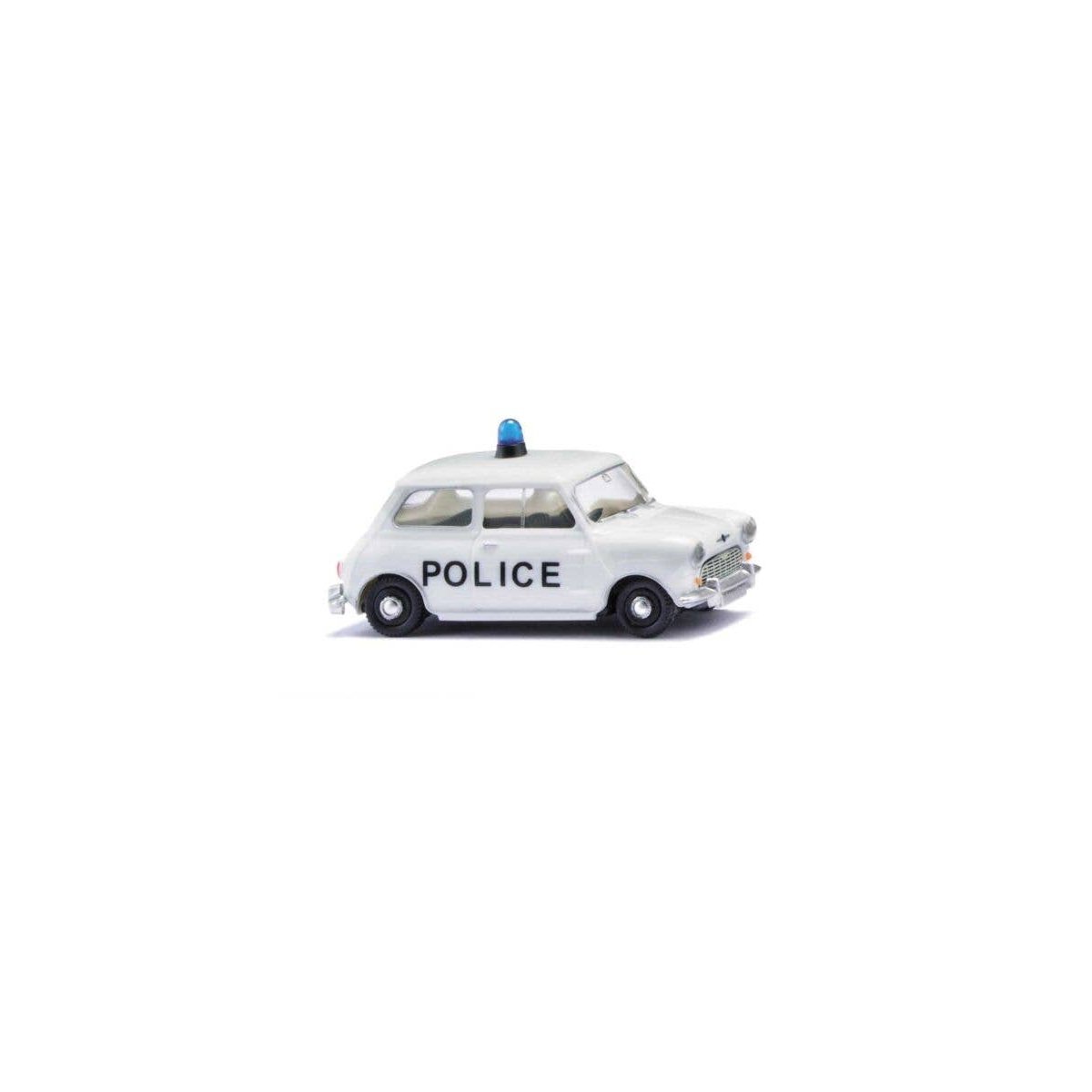 1959-1967 Morris Mini-Minor - Assembled -- Police (white, black), HO, Wiking 22607