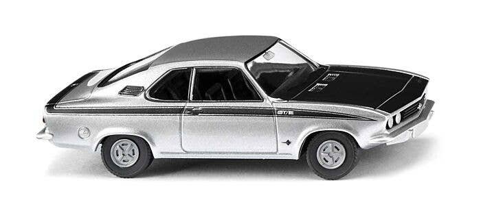 1970-1974 Opel Manta A GT/E 2-Door Hardtop - Assembled -- Silver, Black, HO, Wiking 82712
