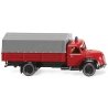 1956 Magirus Sirius Low-Side Truck - Assembled -- Fire Department (red, black, German Lettering), HO, Wiking 86143
