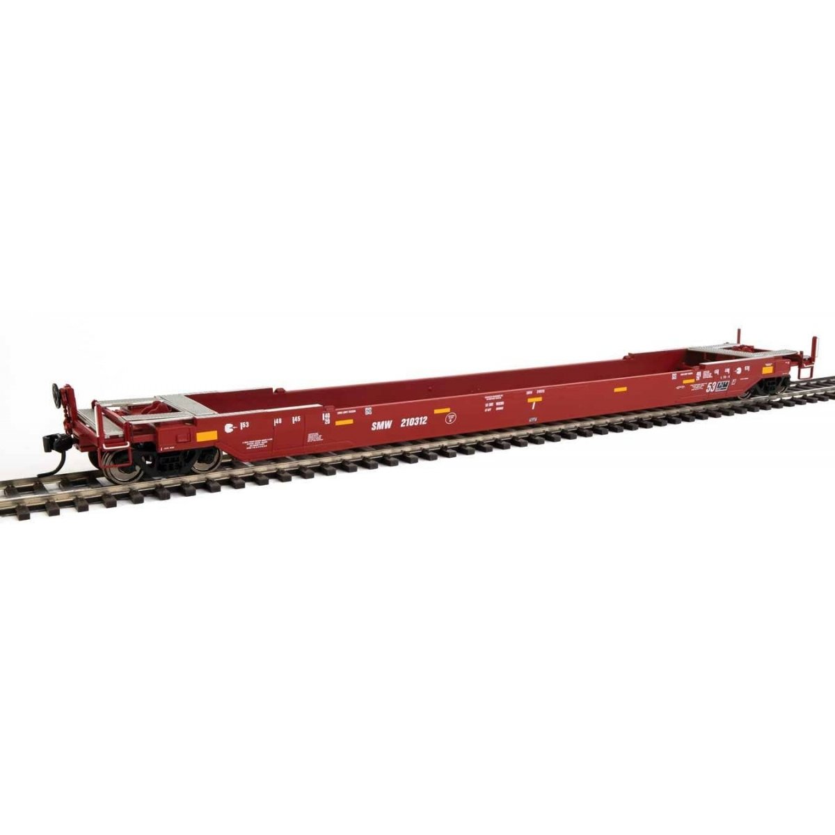 Gunderson Rebuilt All-Purpose 53` Well Car - Ready to Run -- St. Mary`s West 210312 (oxide, white)