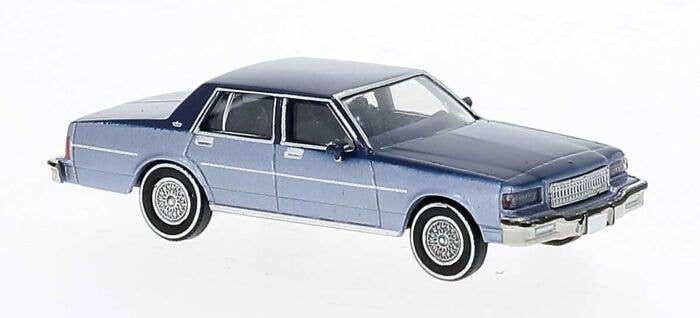 1987 Chevrolet Caprice Sedan - Assembled -- 2-Tone Blue, HO, Brekina Automodelle 19707