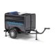 TSA Generator Trailer - Assembled -- Standby (black, blue), HO, Busch Gmbh & Co Kg 54906