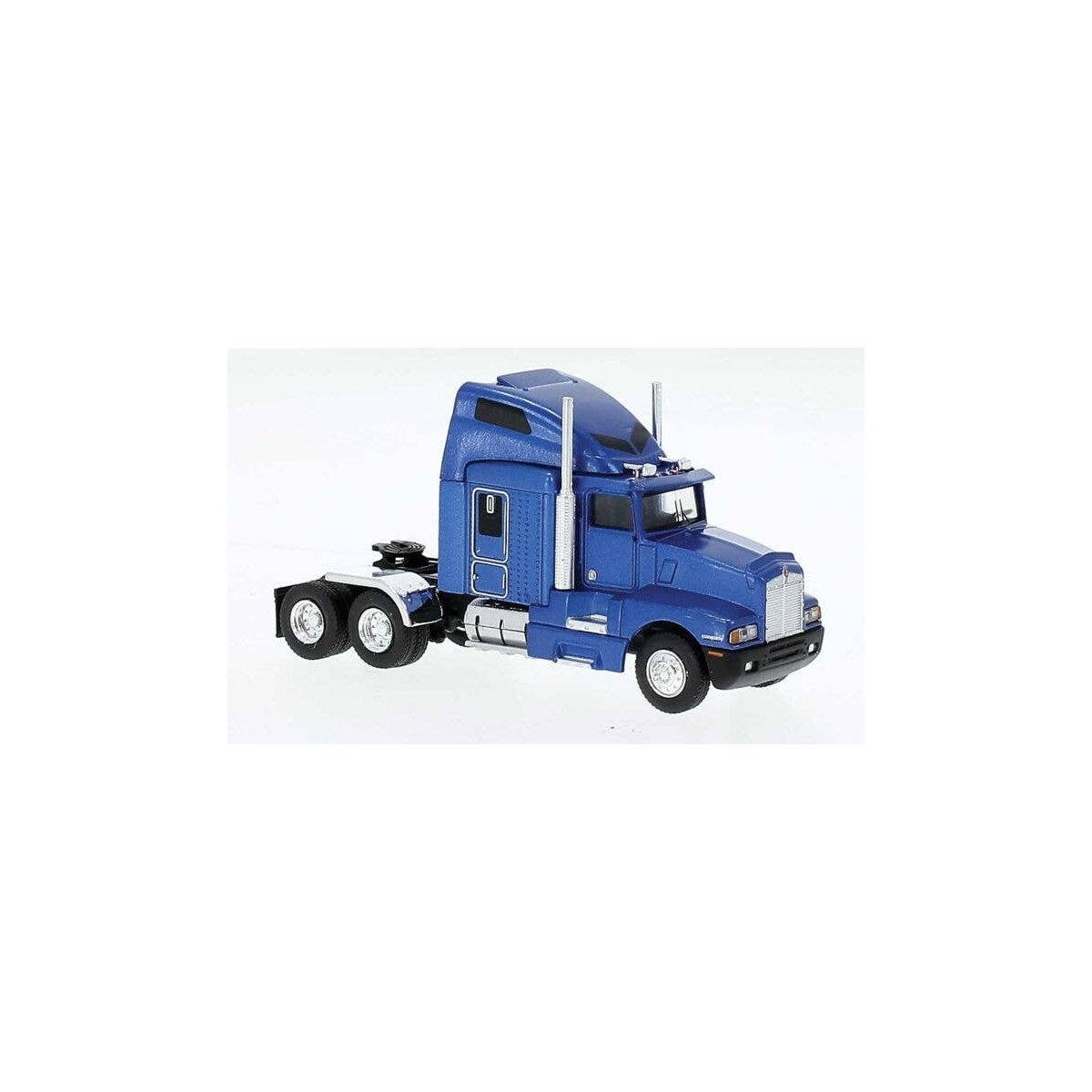 1984 Kenworth T600 Sleeper-Cab Tractor Only - Assembled -- Blue, HO, Brekina Automodelle 85925