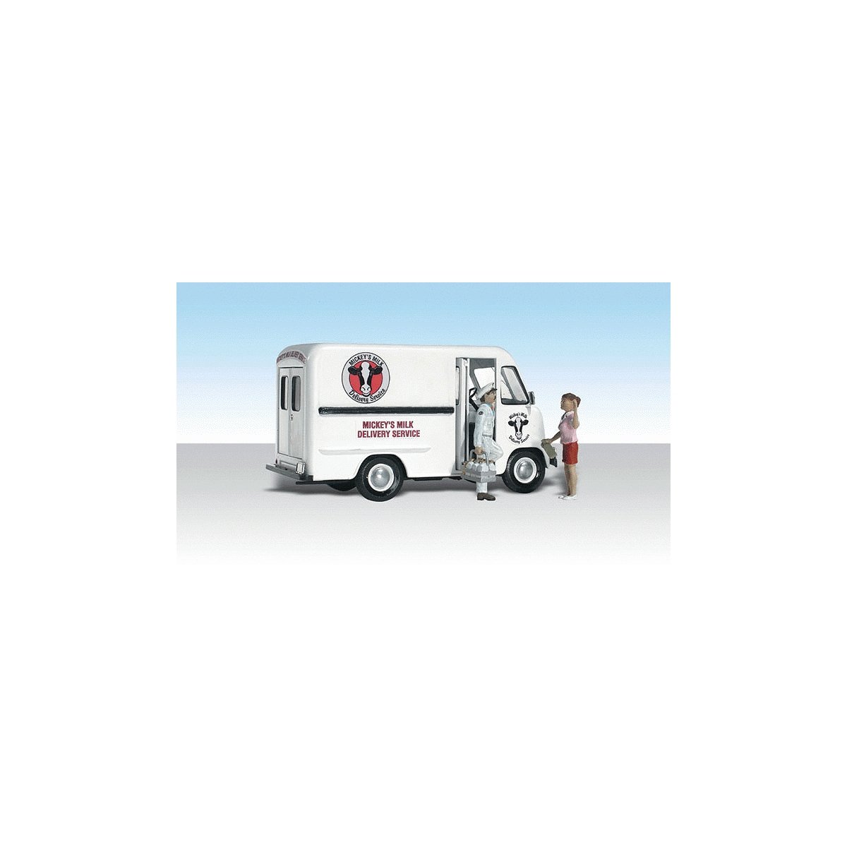 AutoScenes(R) - Assembled -- Micky′s Milk Delivery, HO, Woodland Scenics 5529