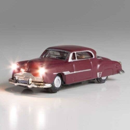 Downtown Drive - Just Plug(R) Lighted Vehicle -- Maroon, N, Woodland Scenics 5621