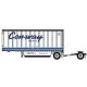 28′ Pup Van Trailer with Converter Dolly - Assembled -- Con-Way Freight 3 (white, blue), N, Trainworx Inc 4289107