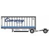 28′ Pup Van Trailer with Converter Dolly - Assembled -- Con-Way Freight 3 (white, blue), N, Trainworx Inc 4289107