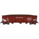 70-Ton Offset-Side 3-Bay Hopper w/Load - Ready to Run -- Ontario Northland 140118 (Boxcar Red, Oval Logo)
