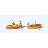 Rowboats w/Figures, HO, Preiser Kg 10686