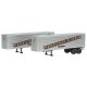 35′ Fluted-Side Trailer 2-Pack - Assembled -- Pennsylvania Railroad (silver, Tuscan), HO, Walthers SceneMaster 2405