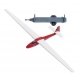 Glider with Trailer -- White, Red, HO, Busch Gmbh & Co Kg 1154