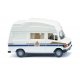 1982-1988 Mercedes-Benz 207 D Camper Van - Assembled -- James Cook (white, gold, blue), HO, Wiking 26702